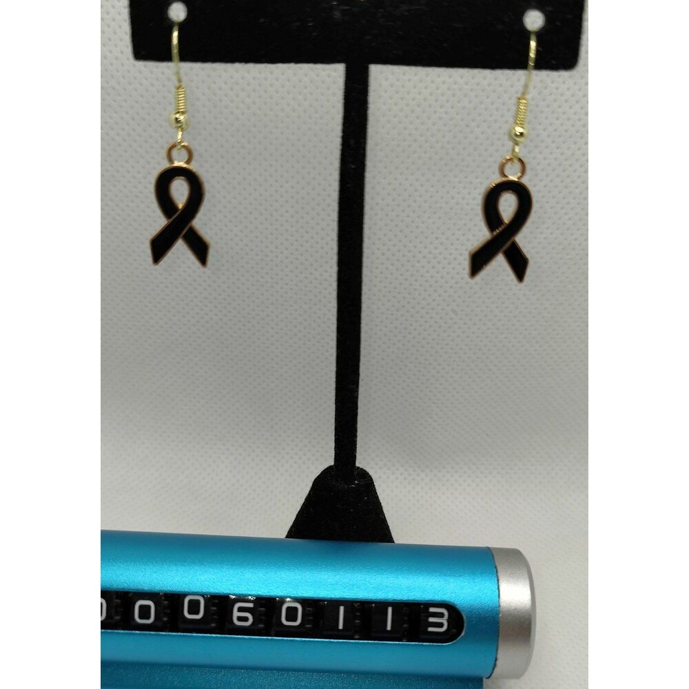 Black Ribbon Earrings